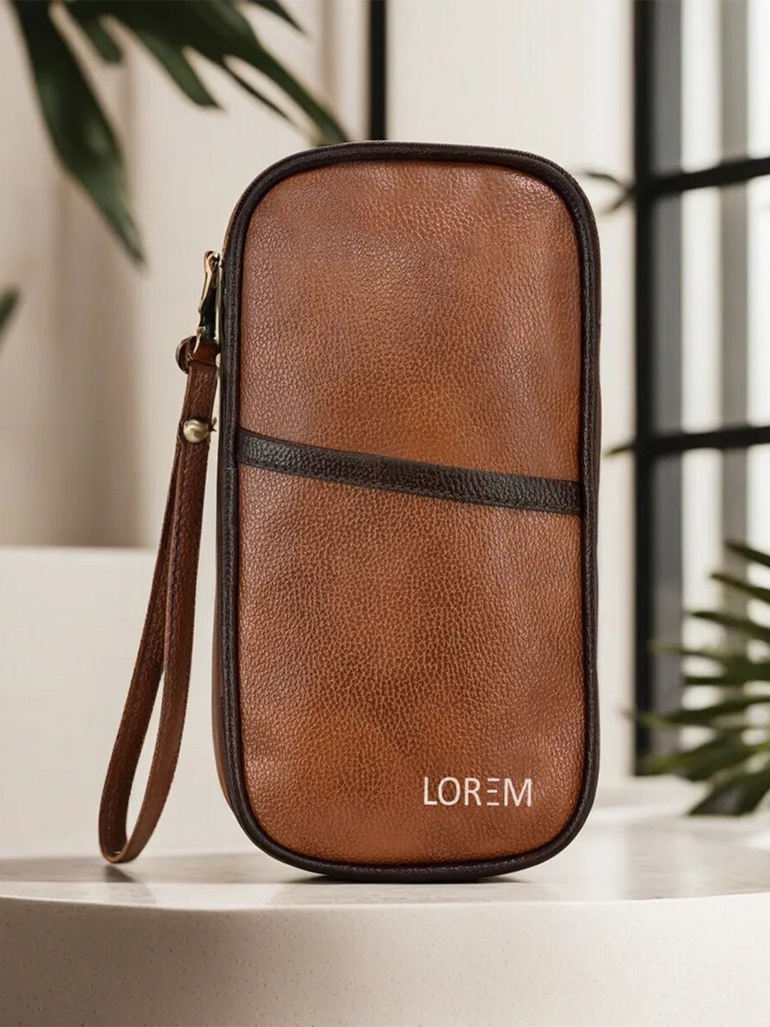 

LOREM Unisex Textured Passport Holder, Tan