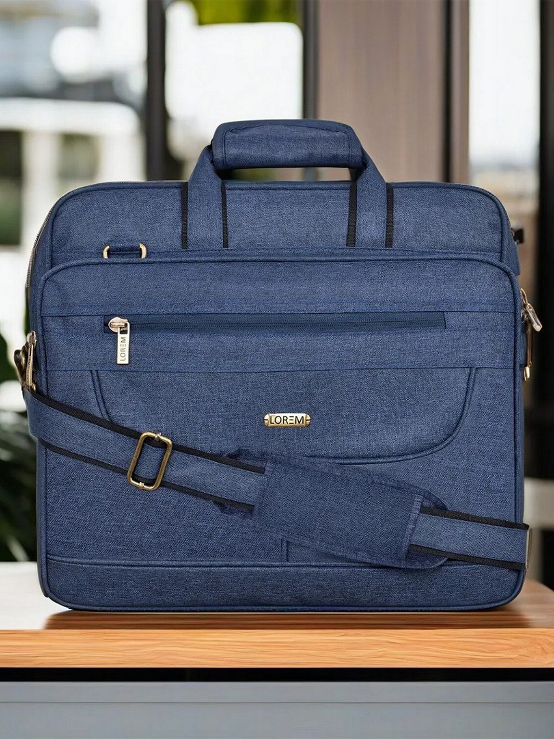 

LOREM Unisex Textured Messenger Bag, Blue