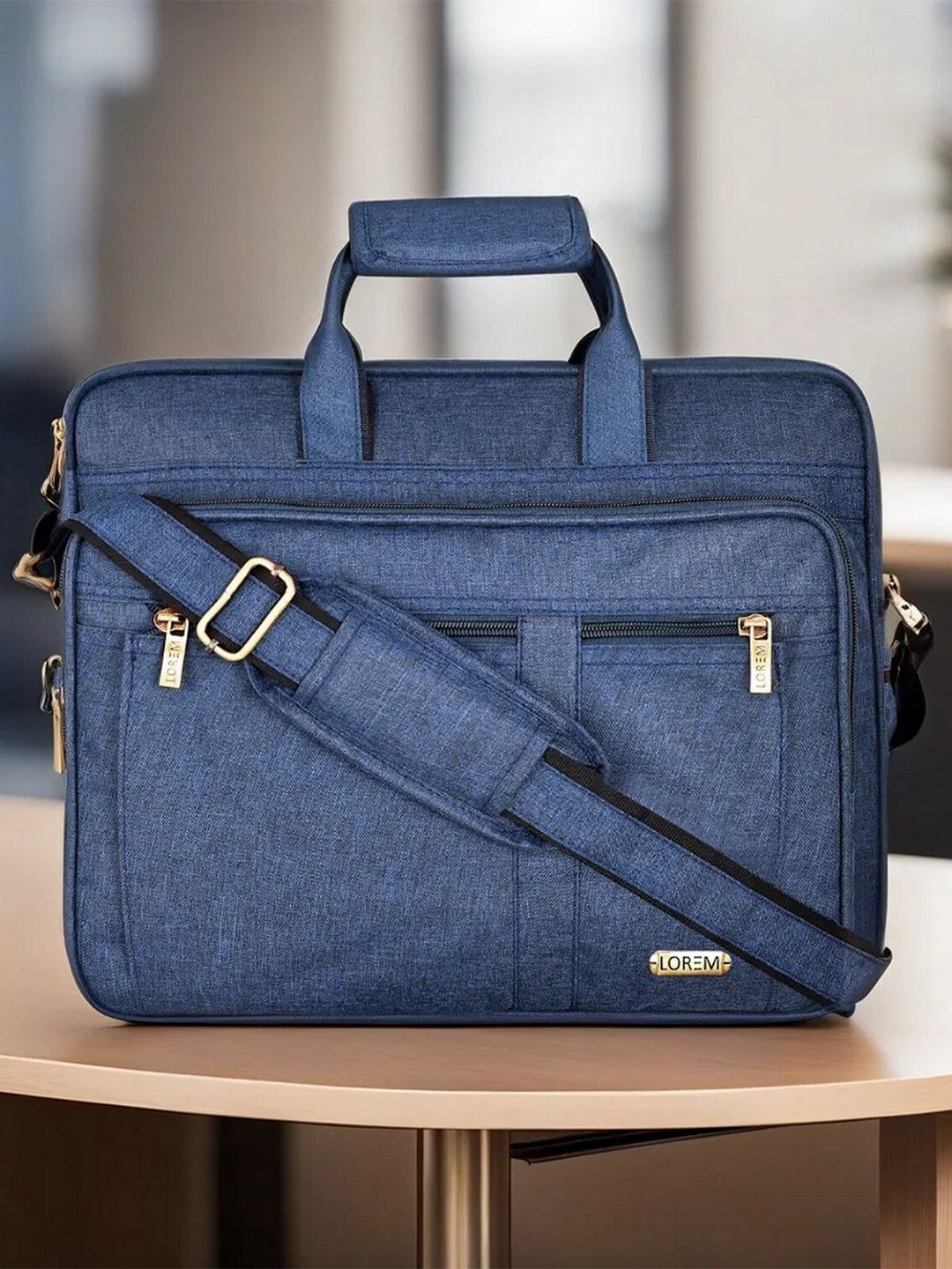 

LOREM Unisex Textured Messenger Bag, Blue