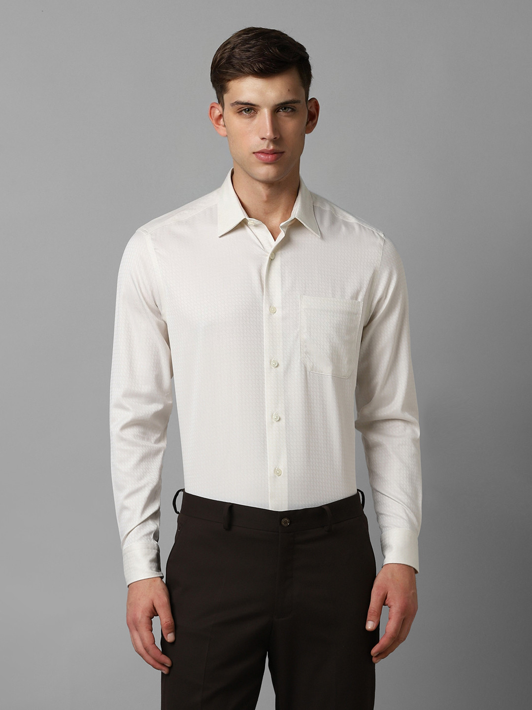 

Louis Philippe Classic Pure Cotton Formal Shirt, White