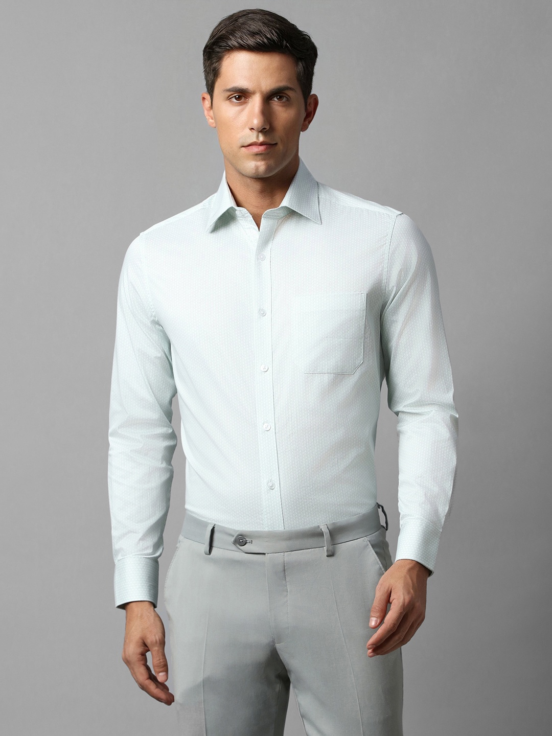 

Louis Philippe Classic Pure Cotton Formal Shirt, Sea green