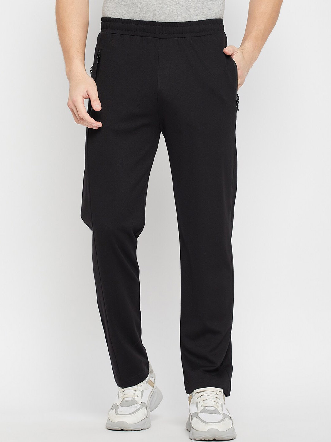 

Okane Men Mid-Rise Track Pants, Black