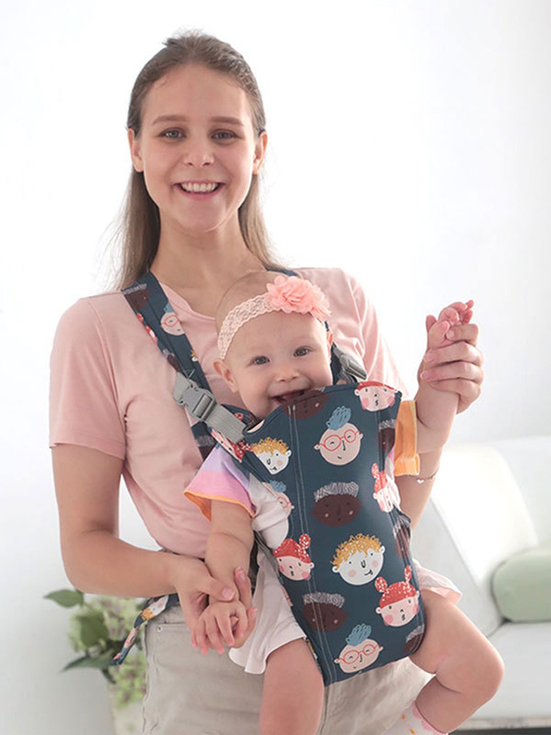 

BAESD Infants Printed Breathable Baby Carrier, Grey