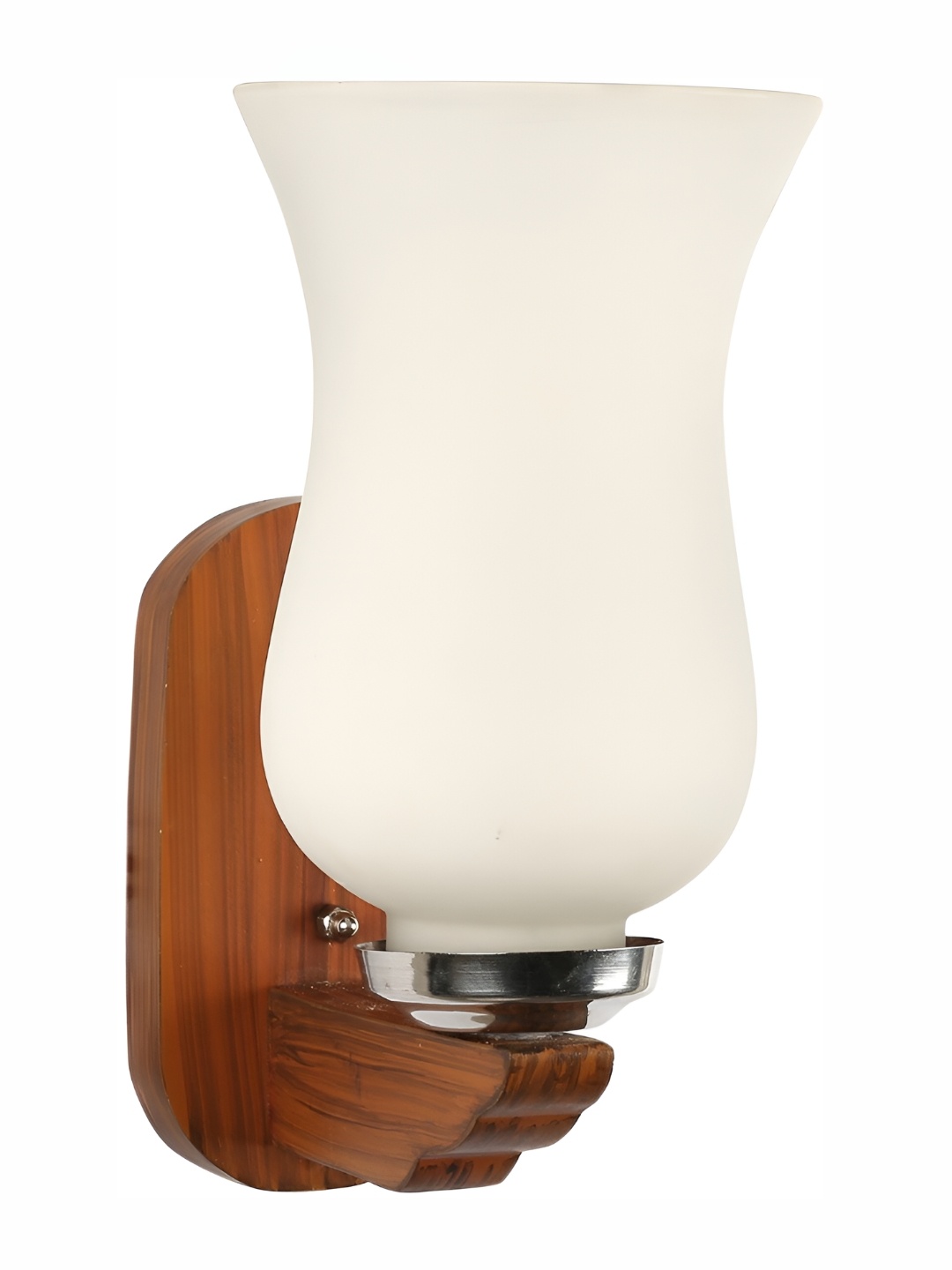 

1ST TIME White & Brown Glass Contemporary Wall Lamp