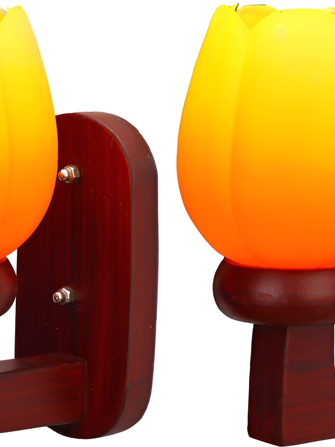 

1ST TIME Yellow & Orange 2 Pieces Glass Contemporary Wall Lamp