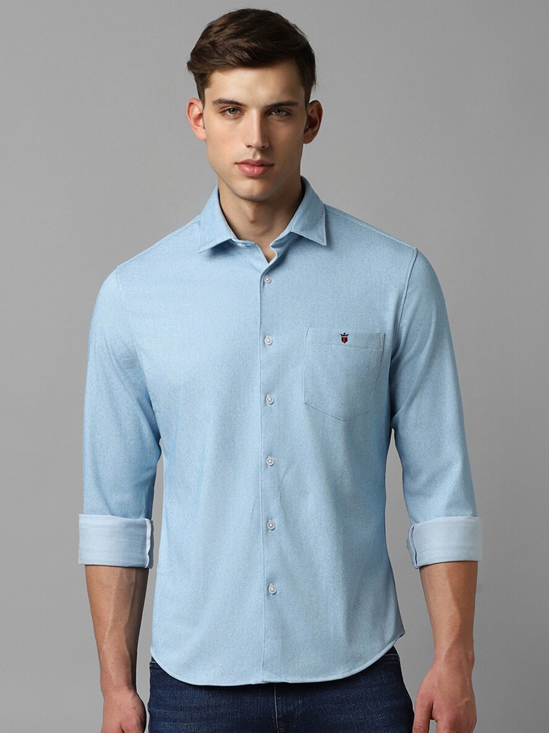 

Louis Philippe Sport Slim Fit Cotton Casual Shirt, Blue