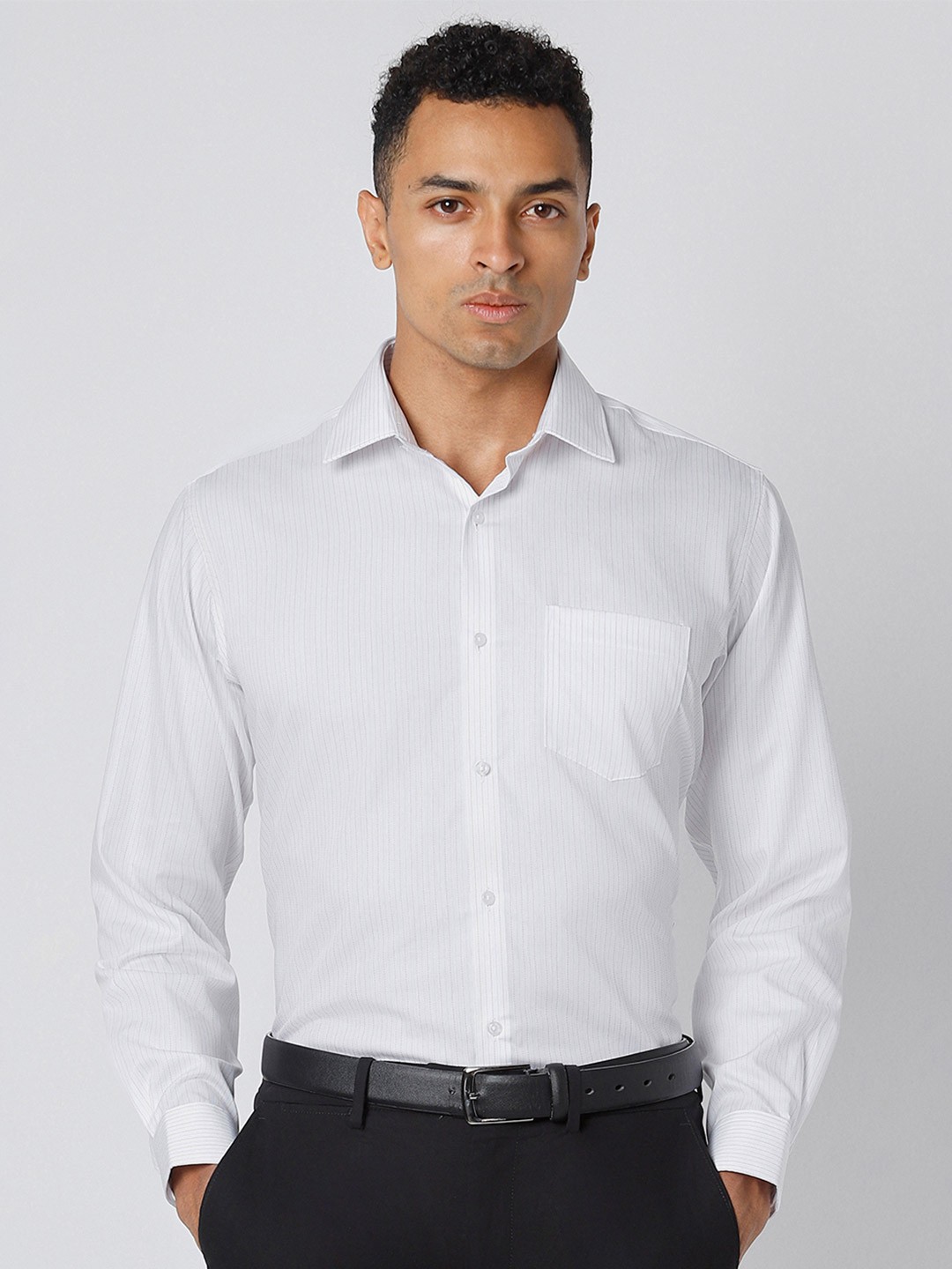 

Van Heusen Spread Collar Long Sleeves Cotton Formal Shirt, Blue