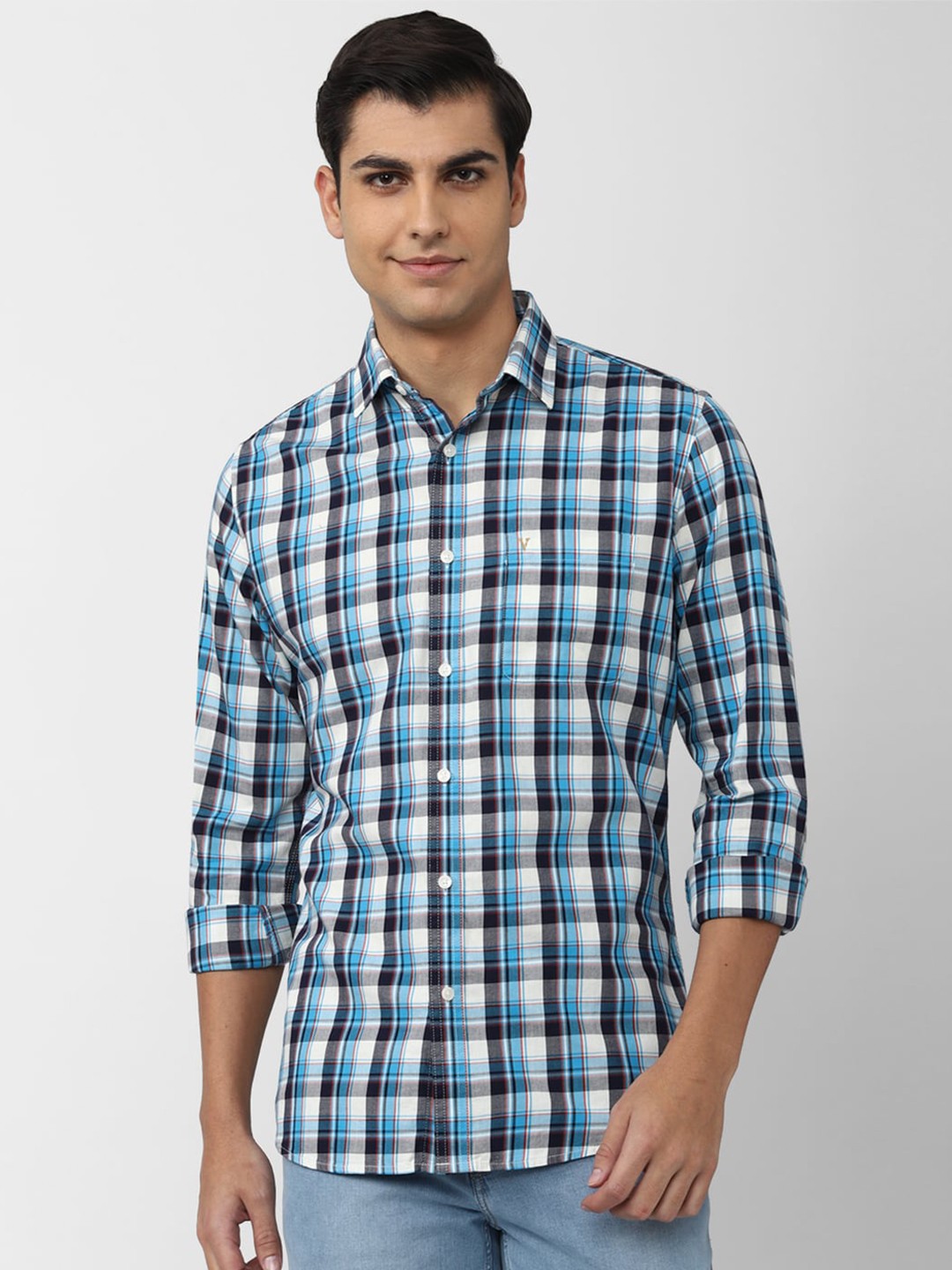 

Van Heusen Sport Slim Fit Tartan Checked Casual Shirt, Multi
