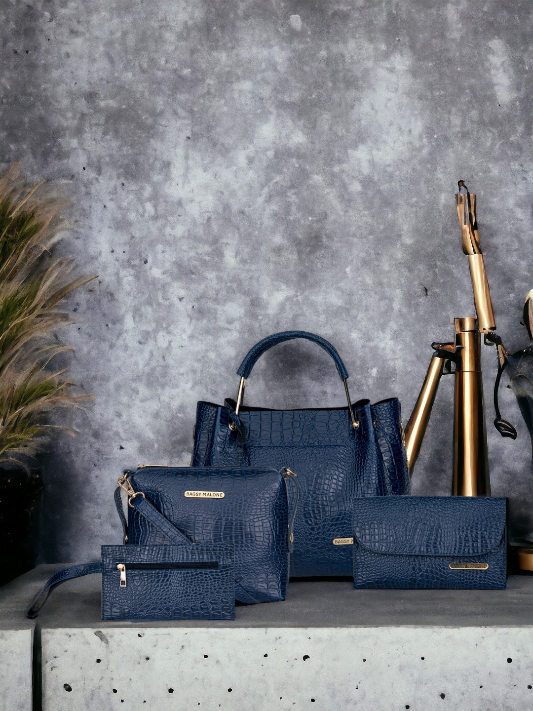 

Bagsy Malone Set Of 4 Swagger Bags, Blue
