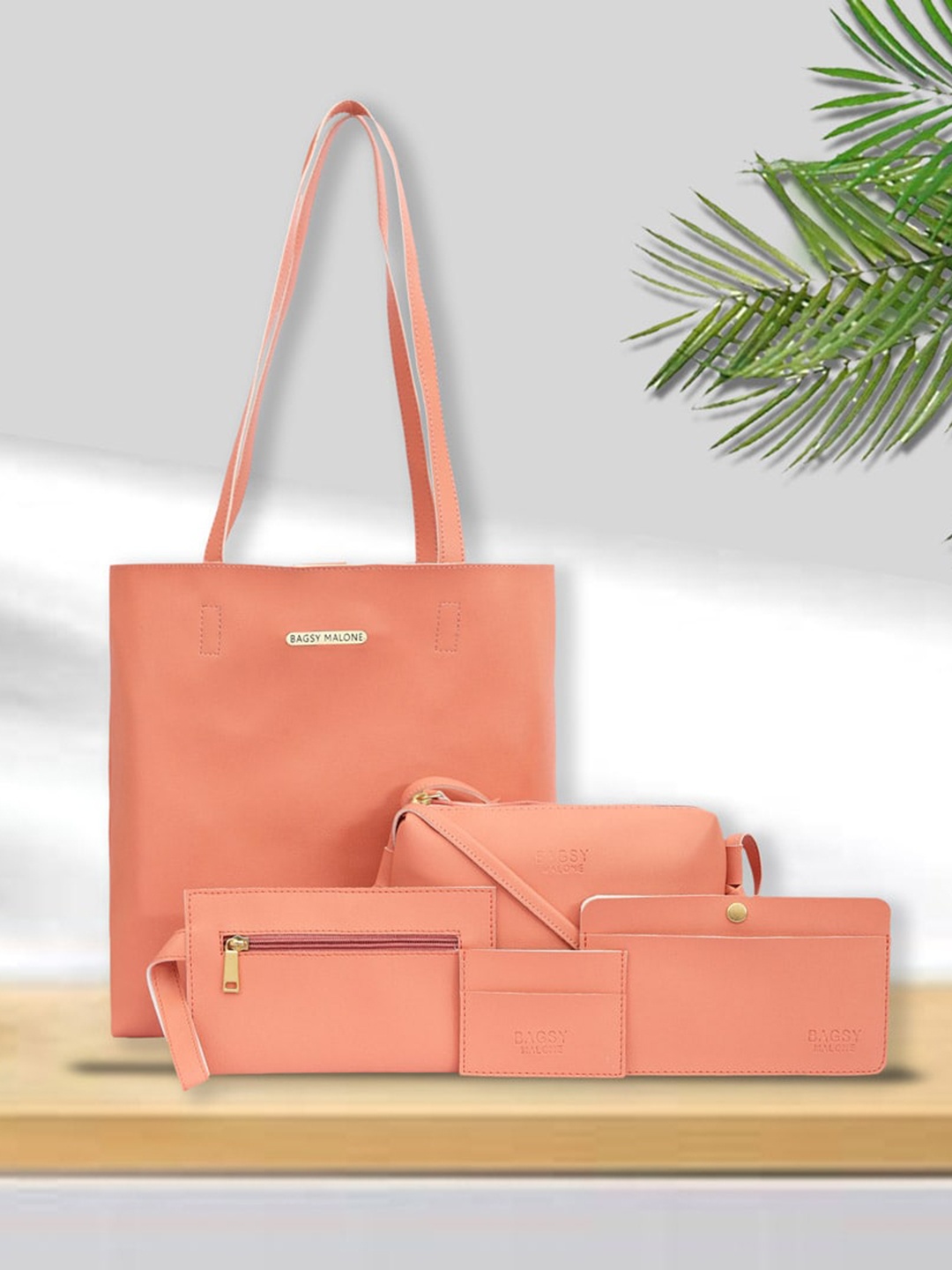 

Bagsy Malone Structured Vegan Leather Tote Bag, Peach