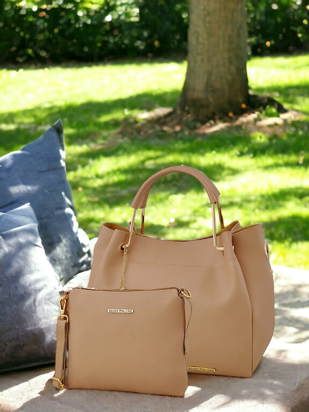 

Bagsy Malone Set Of 2 Swagger Bags, Beige