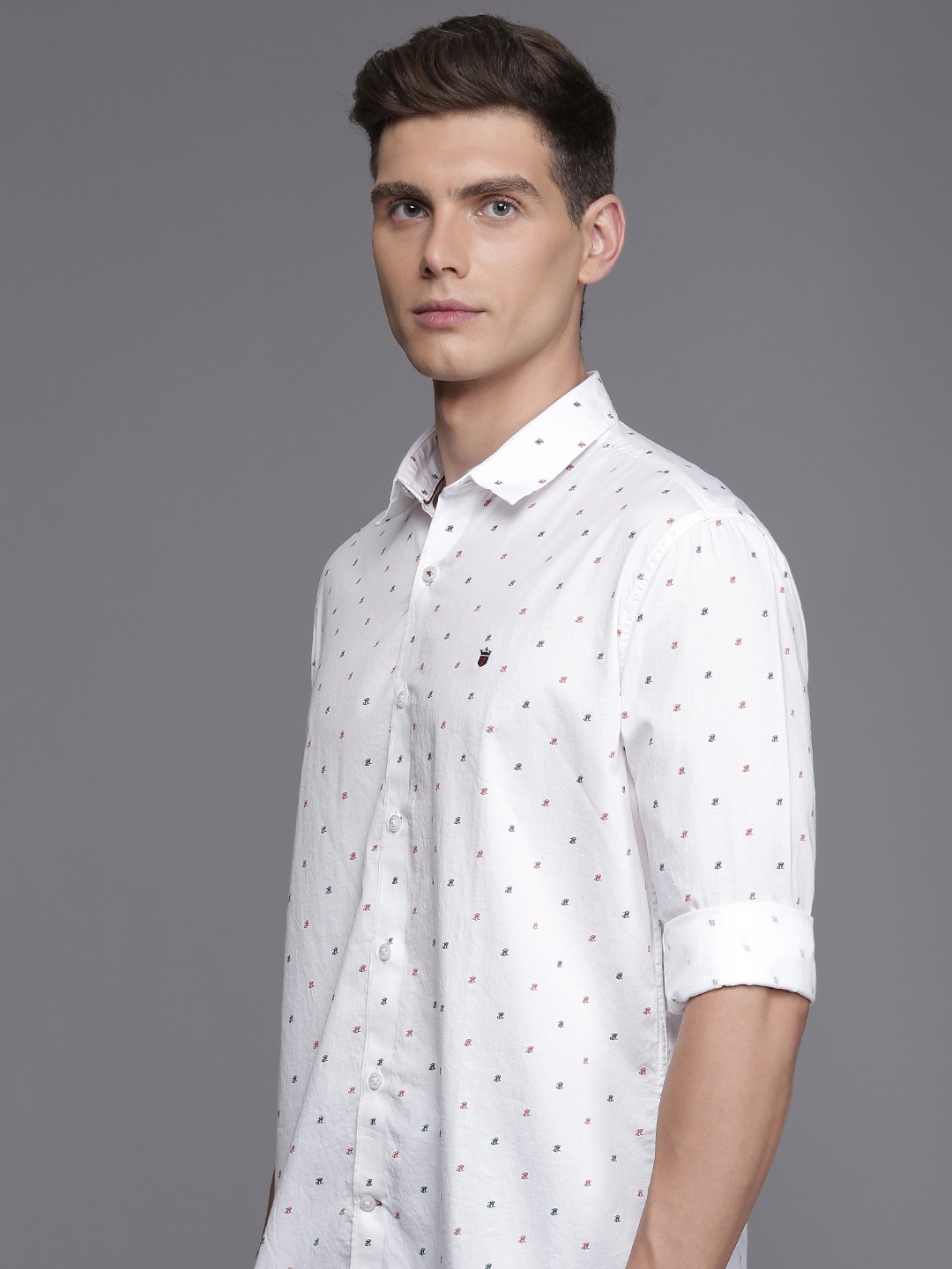 

Louis Philippe Sport Slim Fit Printed Casual Shirt, White