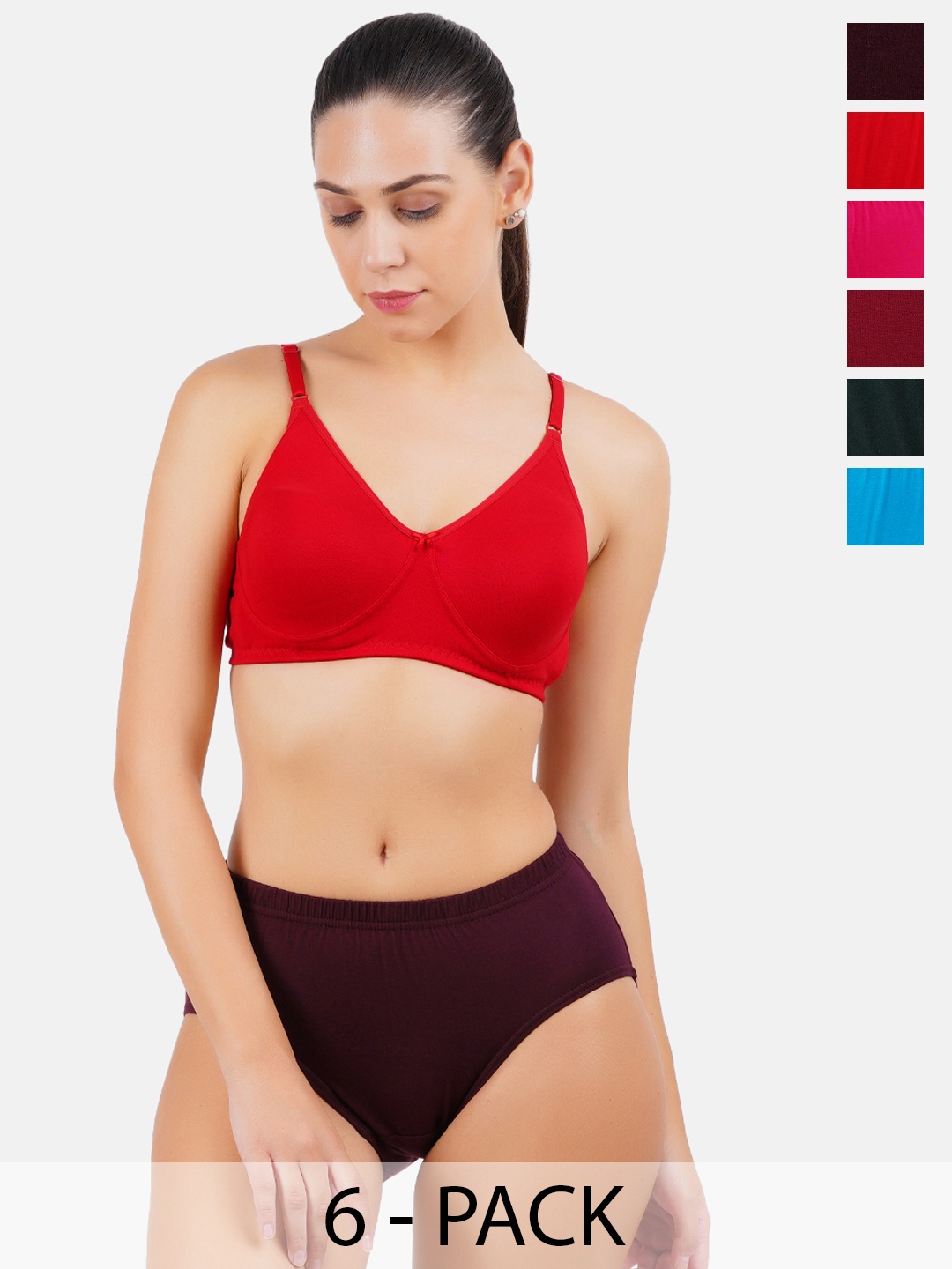 

Ramraj Pack Of 6 Assorted Pure Cotton Basic Briefs