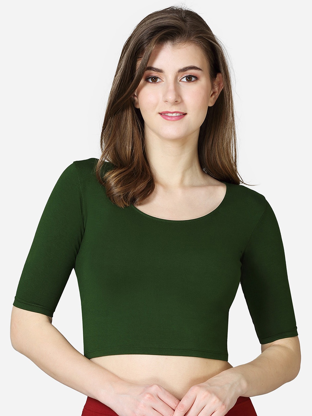 

VStar Stretchable Saree Blouse, Green