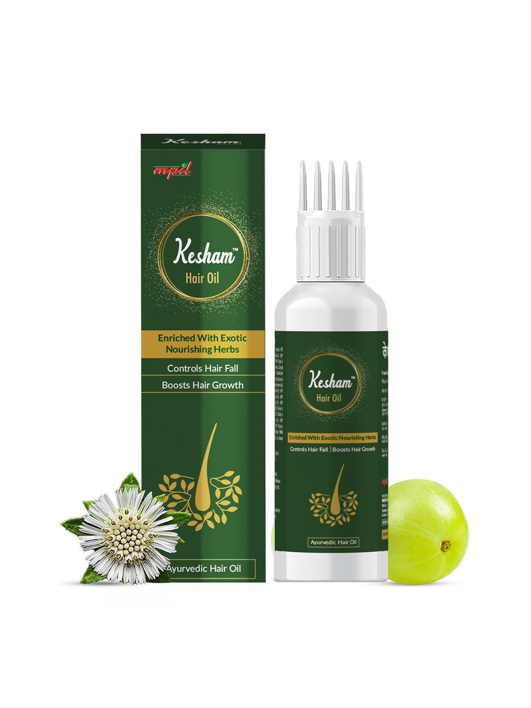 

MPIL WELLNESS Kesham Hair Oil - 100 ml, Green
