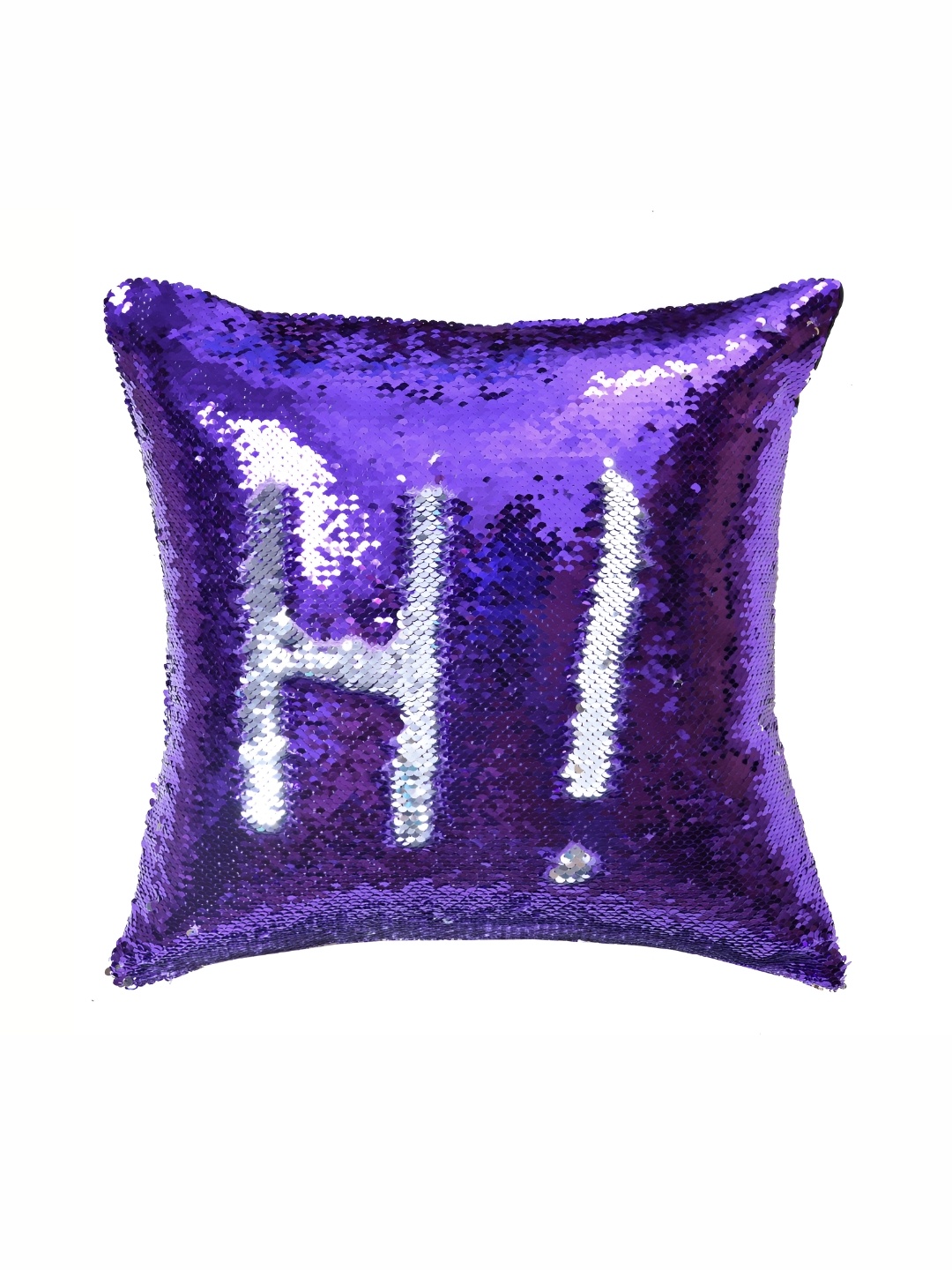 

BIGGER FISH Purple Embroidered Square Cushion Covers