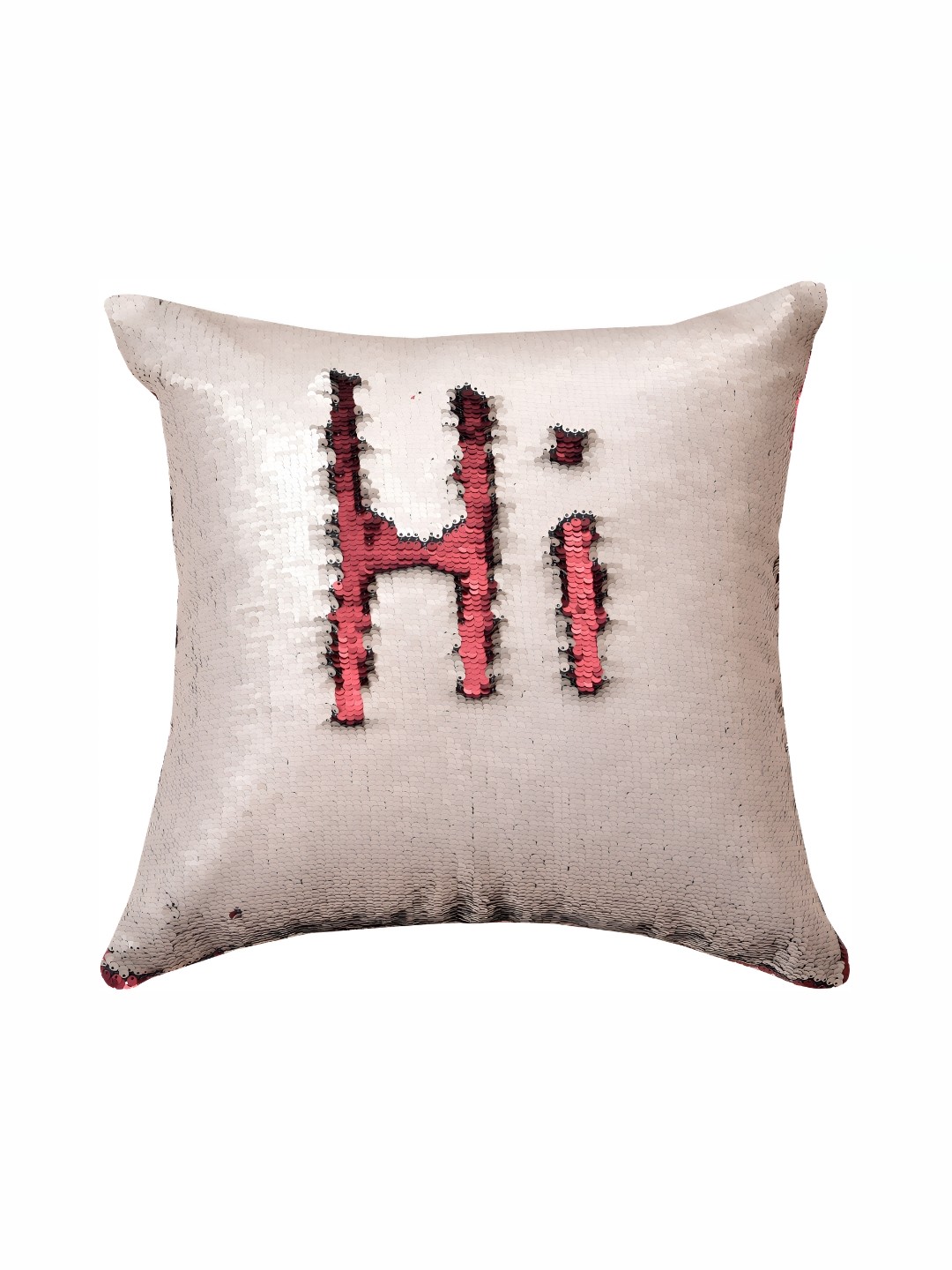 

BIGGER FISH Peach Embellished Square Cushion Covers