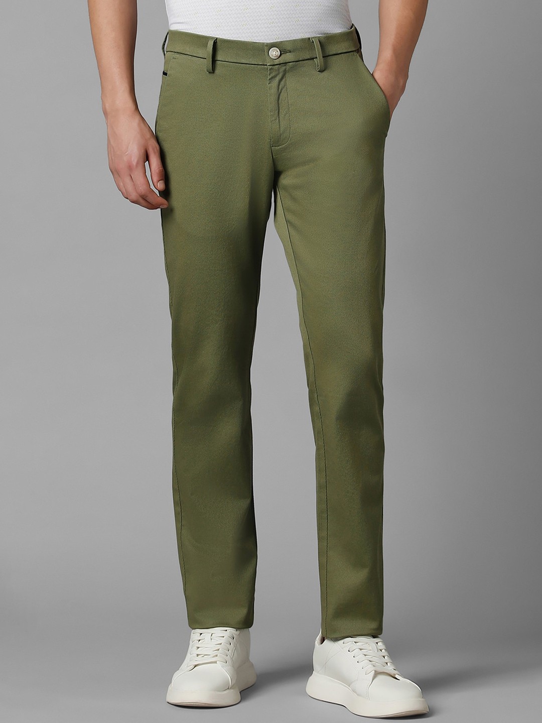 

Allen Solly Men Slim Fit Trouser, Olive