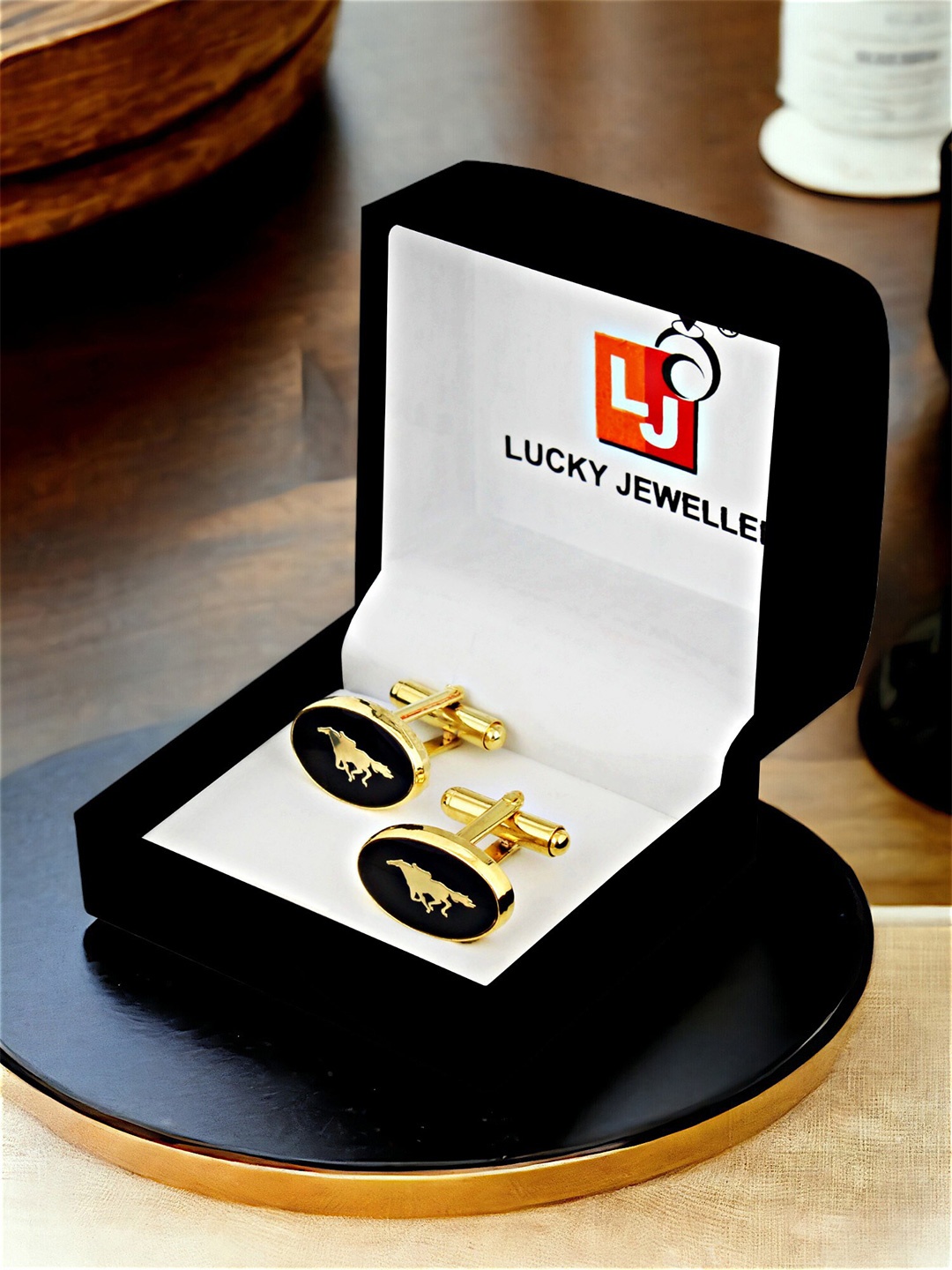 

LUCKY JEWELLERY Gold Plated Formal Cuff Shirt Button, Blazer Cufflinks