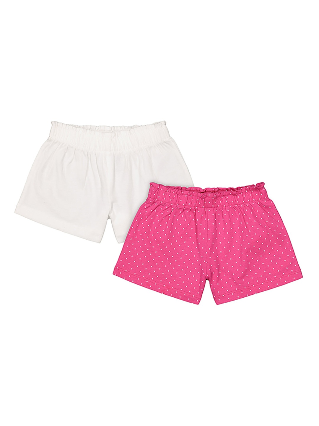 

mothercare Girls Pack Of 2 Pure Cotton Shorts, White