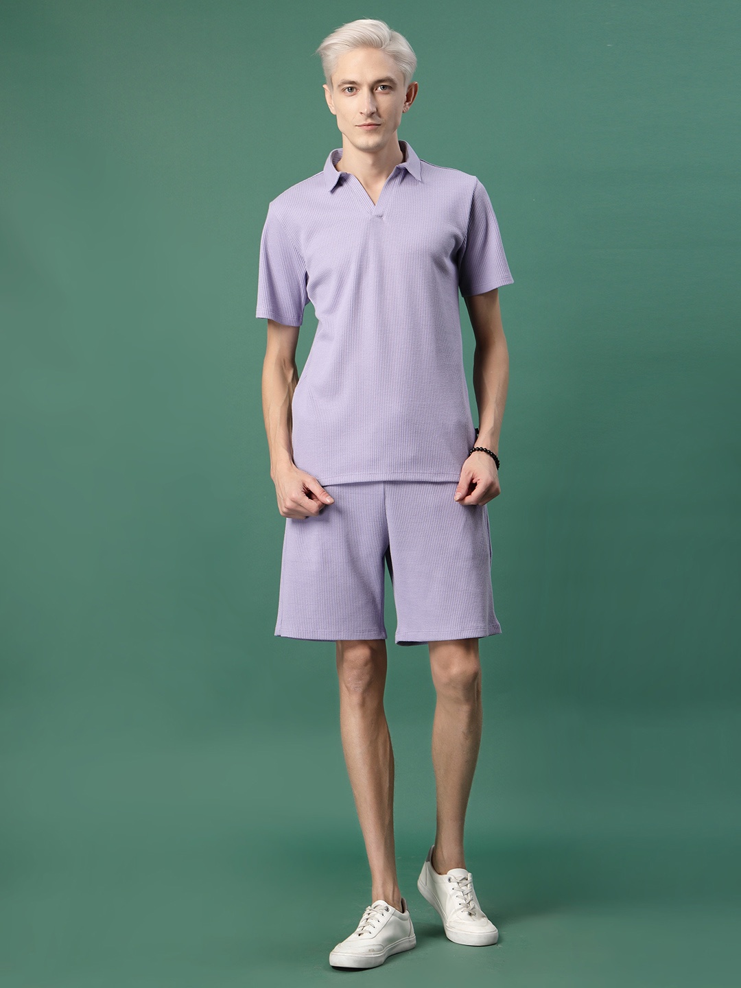 

Rigo Pure Cotton T-shirt & Shorts Co-Ord, Purple