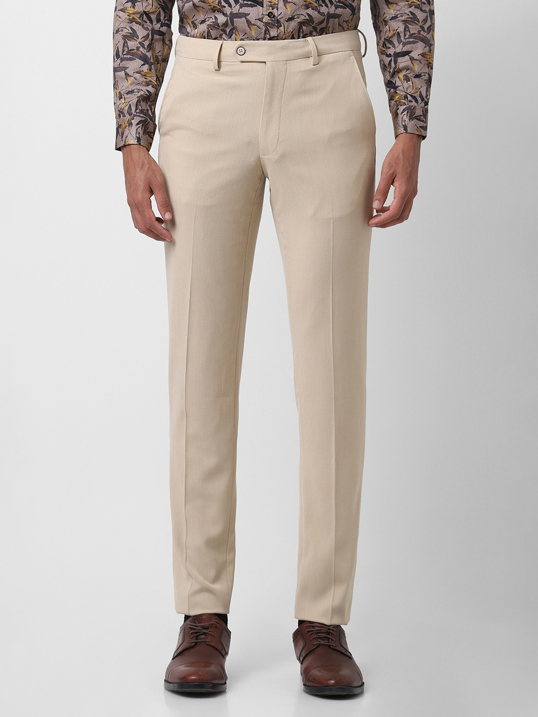 

Van Heusen Men Slim Fit Formal Trouser, Beige