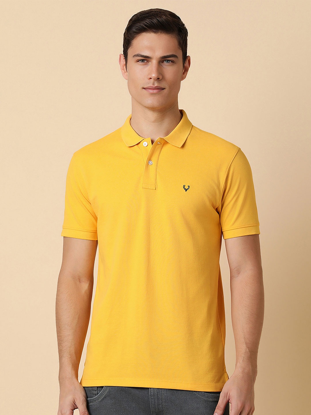 

Allen Solly Polo Collar Cotton T-shirt, Yellow