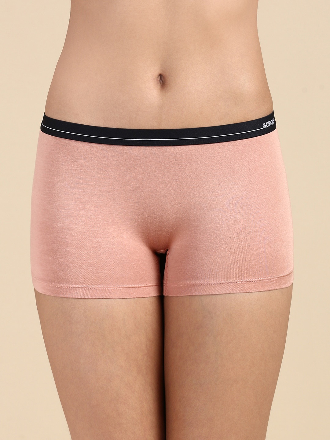 

&CIRCUS Mid-Rise Micro Modal Boy Shorts, Nude