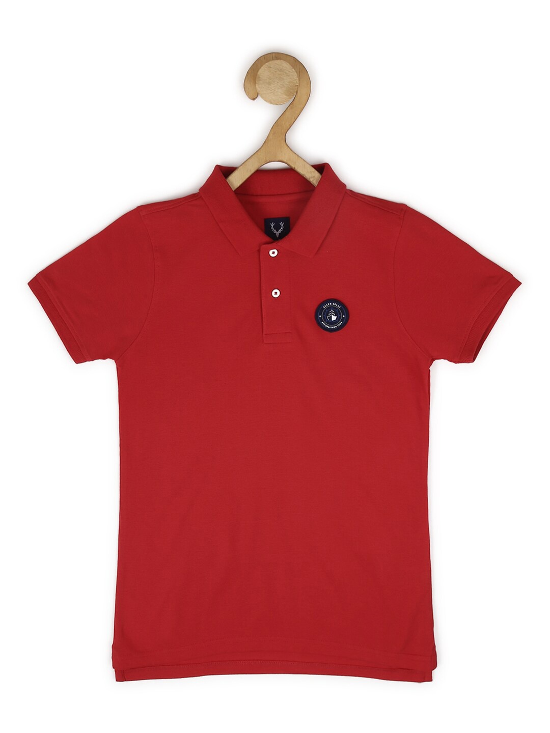 

Allen Solly Junior Boys Polo Collar Applique Cotton T-shirt, Red