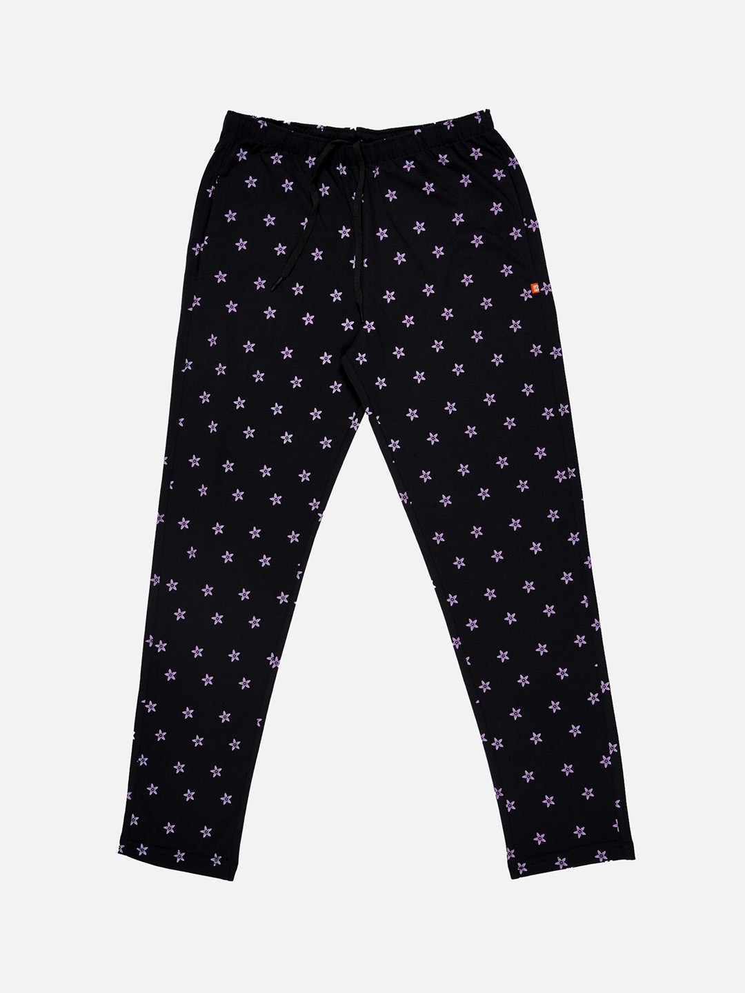 

Bodycare Girls Printed Cotton Track Pants, Navy blue