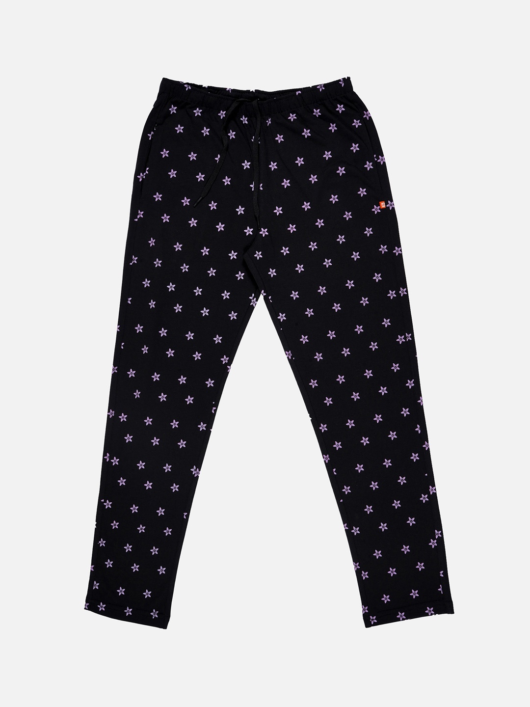 

Bodycare Girls Floral Printed Cotton Track Pants, Navy blue