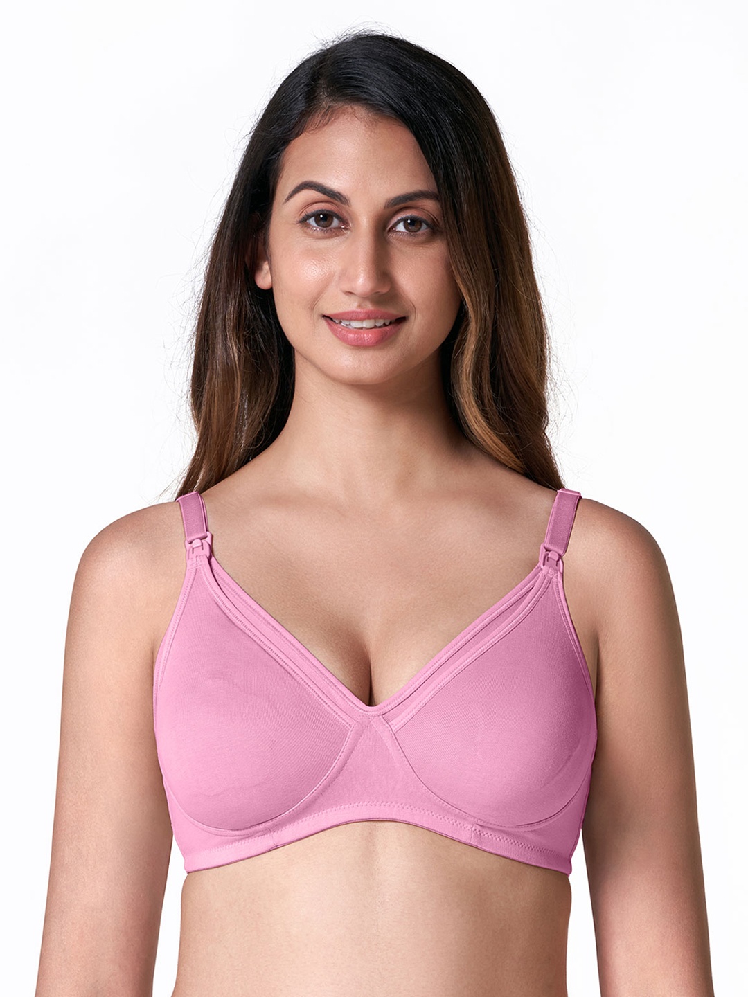 

BLOSSOM Cotton Nursing Bra With Detachable Clasps & Nipple Concealer_Mother Hood, Pink