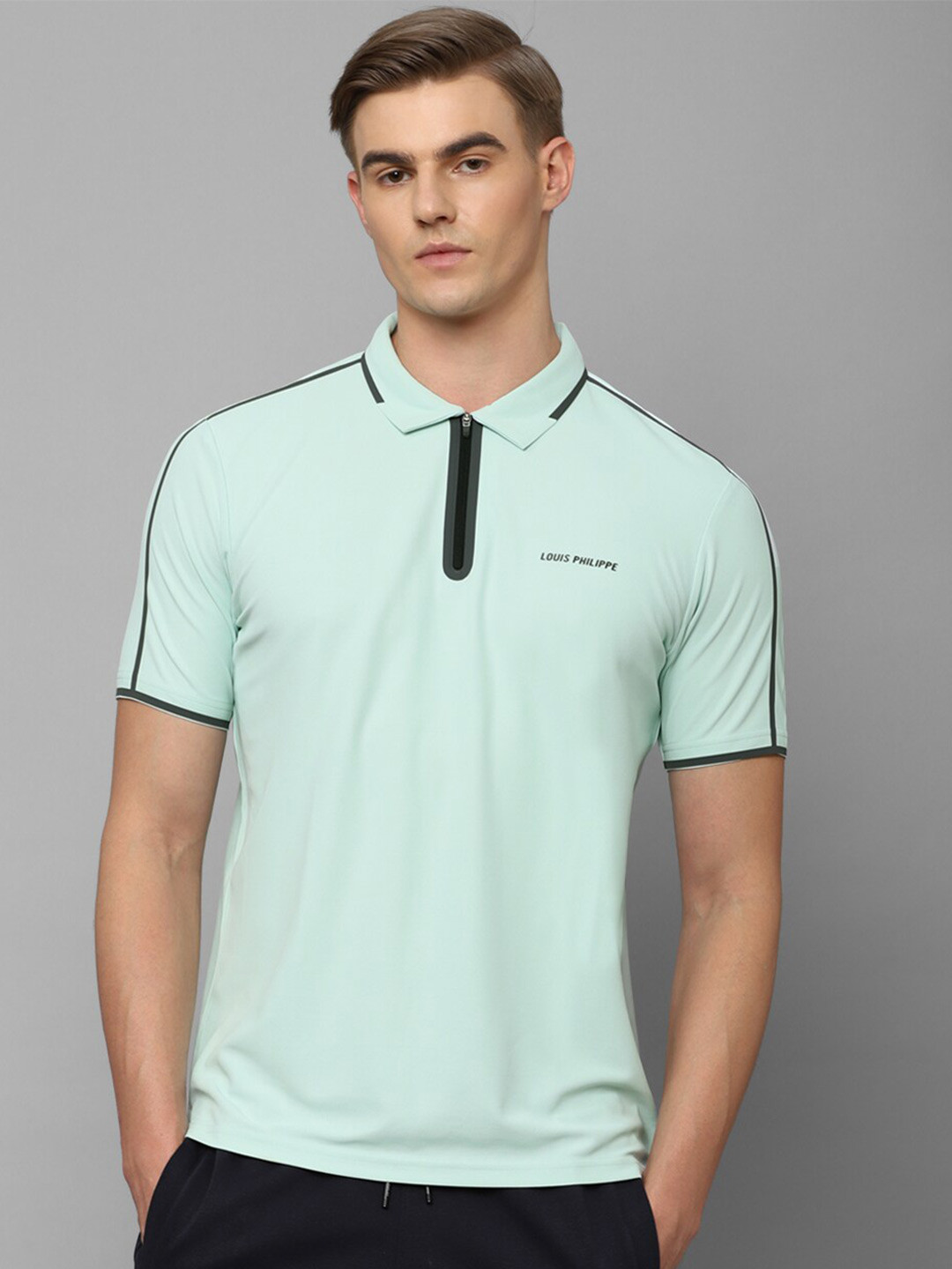 

Louis Philippe Polo Collar Cotton Casual T-shirt, Green