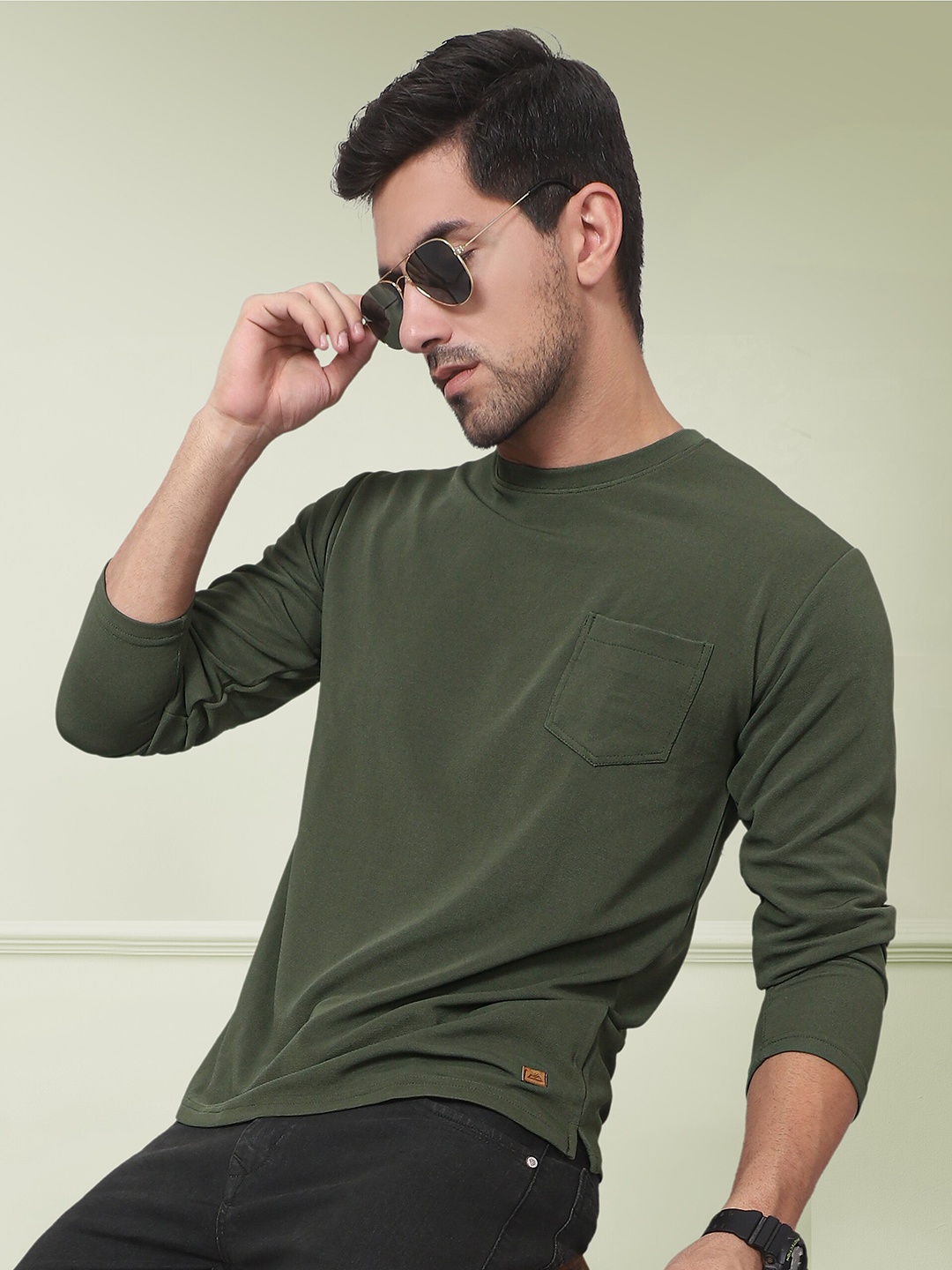 

Beyoung Round Neck T-shirt, Green