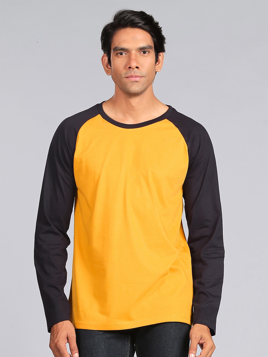 

Beyoung Colourblocked Cotton T-shirt, Mustard