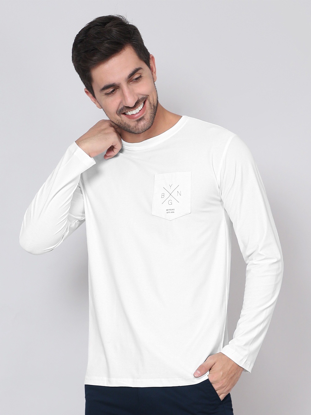 

Beyoung Round Neck T-shirt, White
