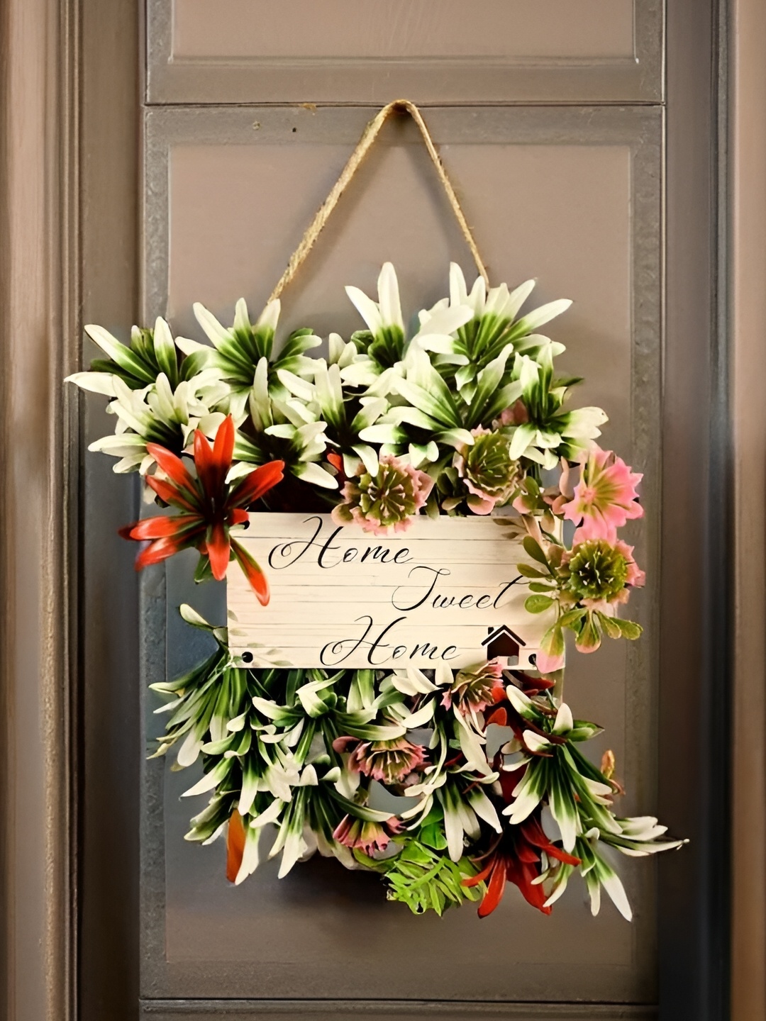 Akaar Green & Red Floral Wall Decor