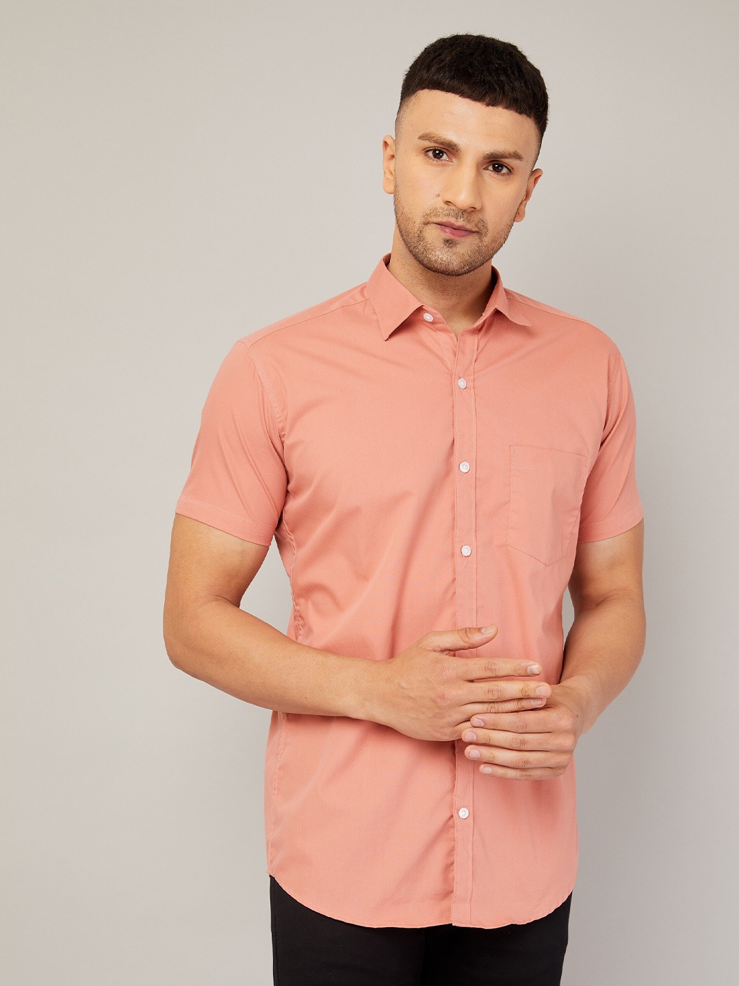 

LOUIS MONARCH Comfort Cotton Casual Shirt, Peach
