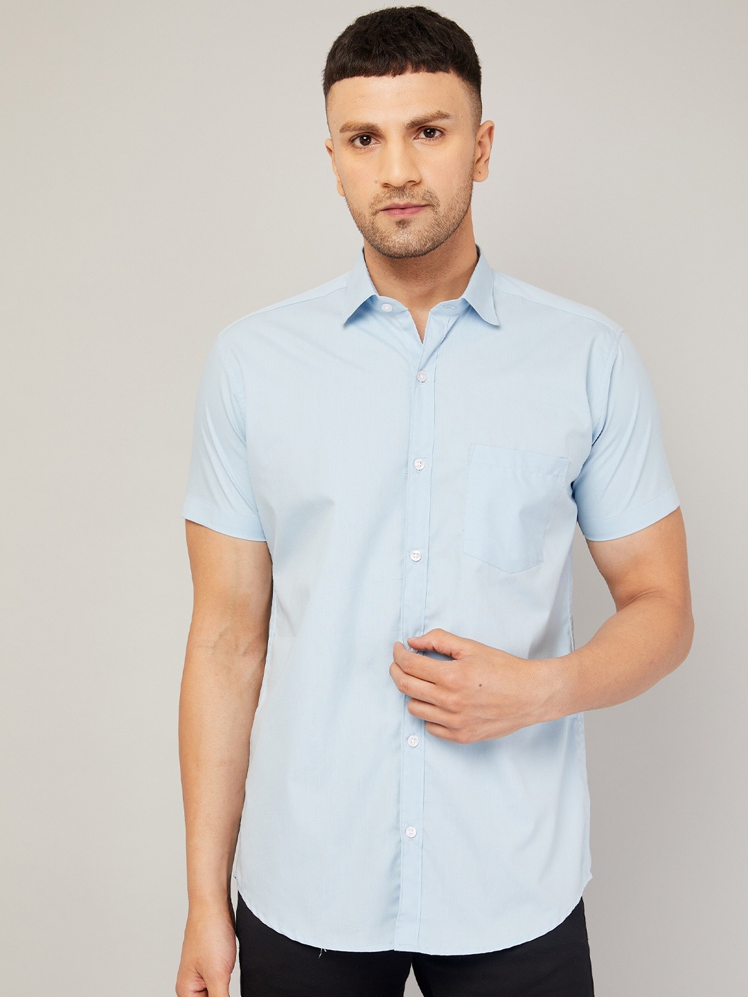 

LOUIS MONARCH Comfort Slim Fit Cotton Casual Shirt, Blue