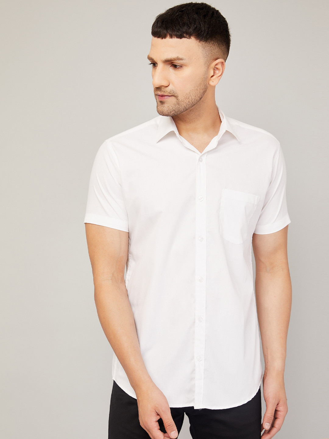 

LOUIS MONARCH Comfort Slim Fit Cotton Casual Shirt, White