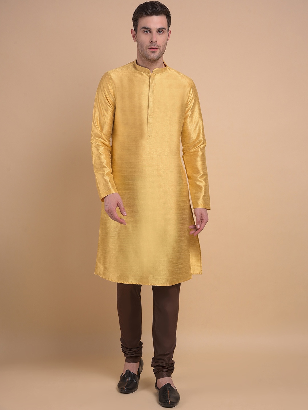 

Anouk Woven Design Regular Kurta with Churidar, Yellow