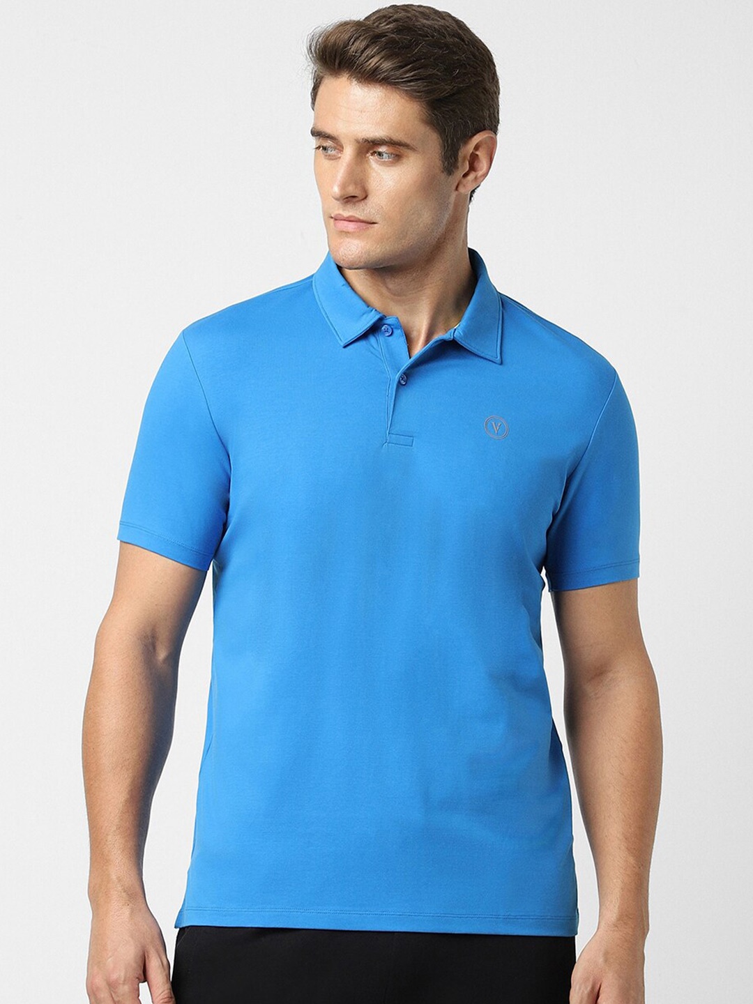 

Van Heusen Flex Polo Collar Cotton T-shirt, Blue