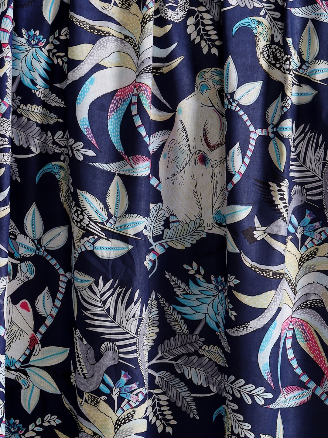 

HANDICRAFT PALACE Women Printed Cotton Shirt Clothing Fabric, Blue