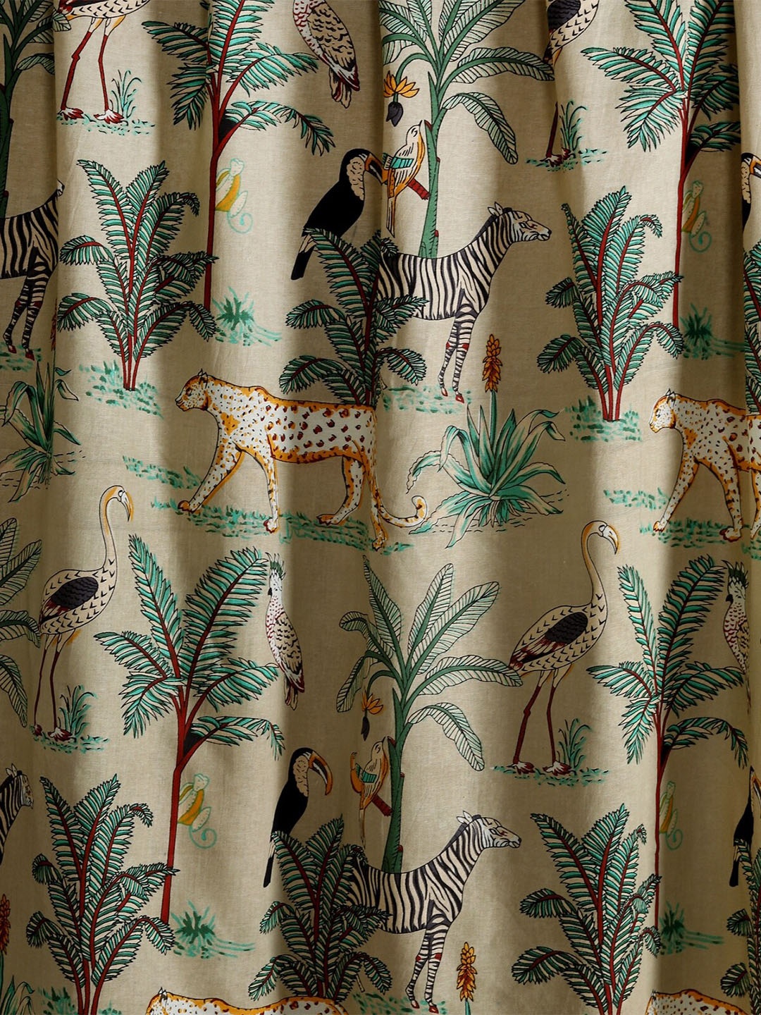 

HANDICRAFT PALACE Women Printed Pure Cotton Unstitched Shirt Fabric, Beige