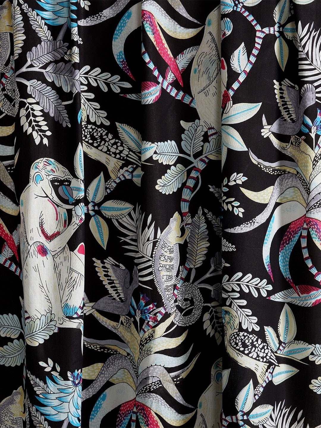 

HANDICRAFT PALACE Women Printed Cotton Shirt Clothing Fabric, Black