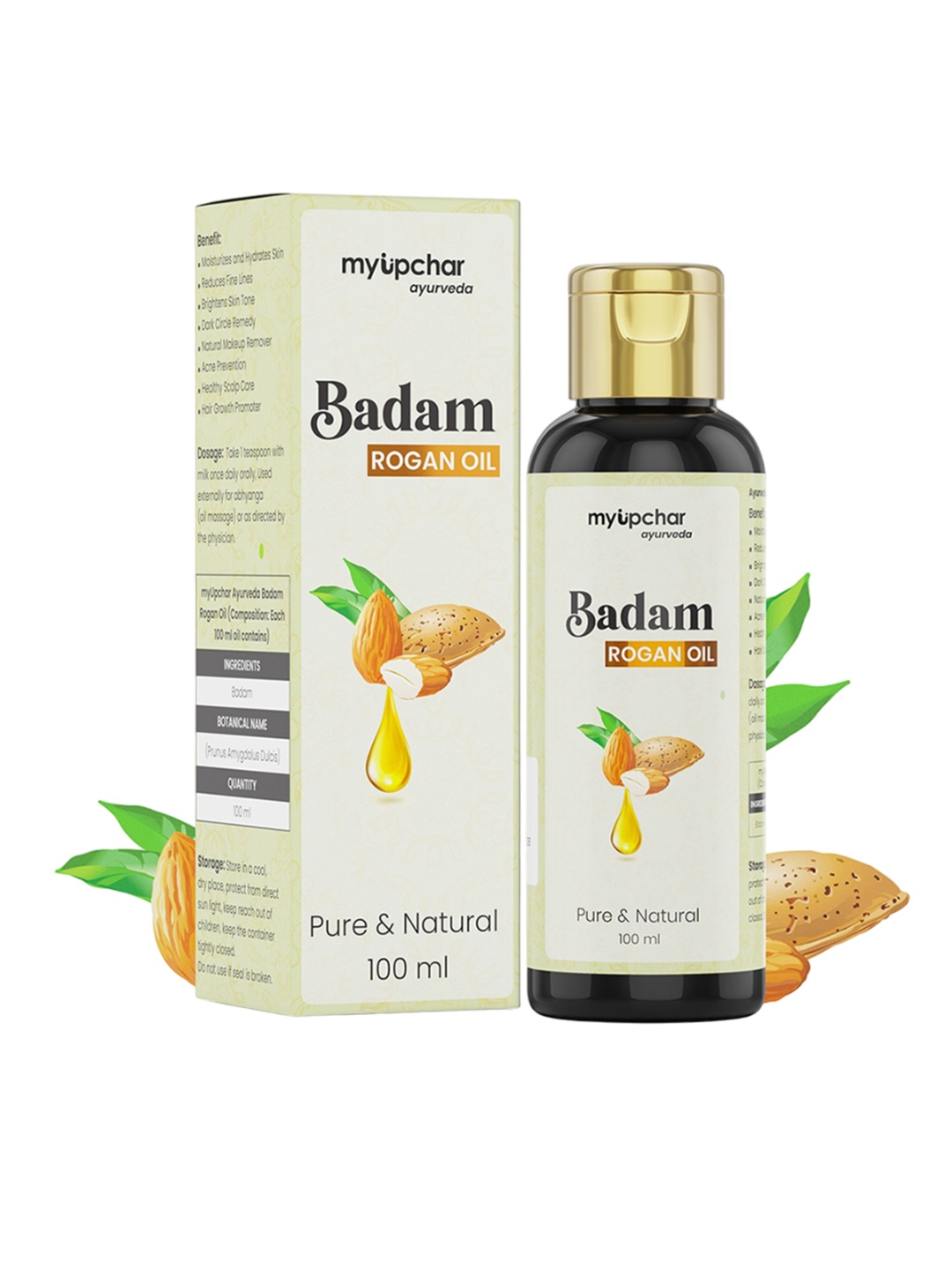 

Myupchar Ayurveda Badam Rogan Oil - 100ml, Transparent