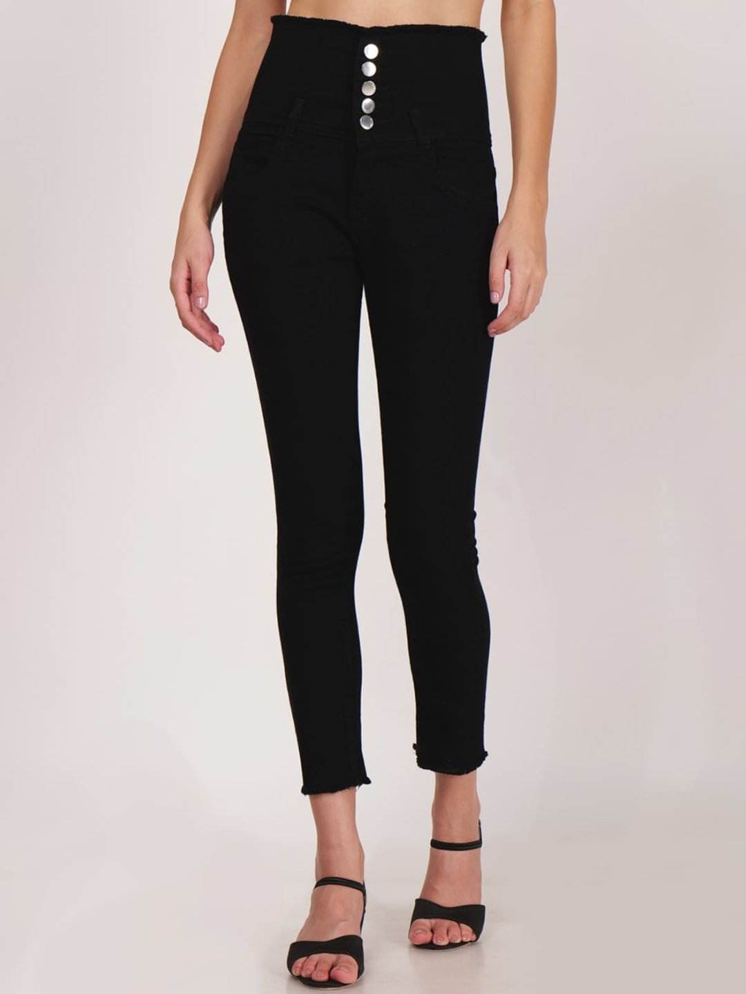 

BAESD Girls Skinny Fit High-Rise Jeans, Black