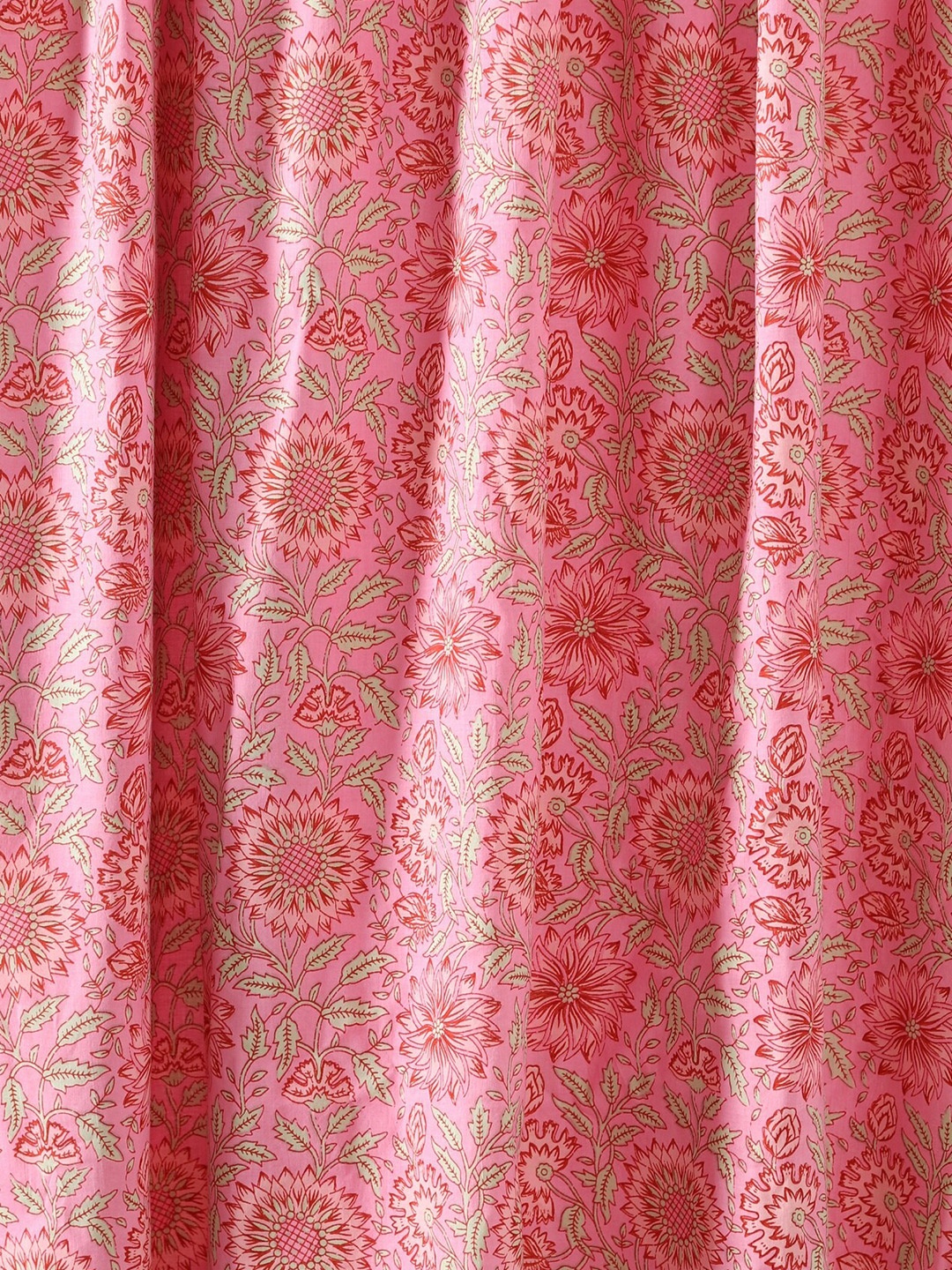 

HANDICRAFT PALACE Women Printed Cotton Shirt Clothing Fabric, Pink