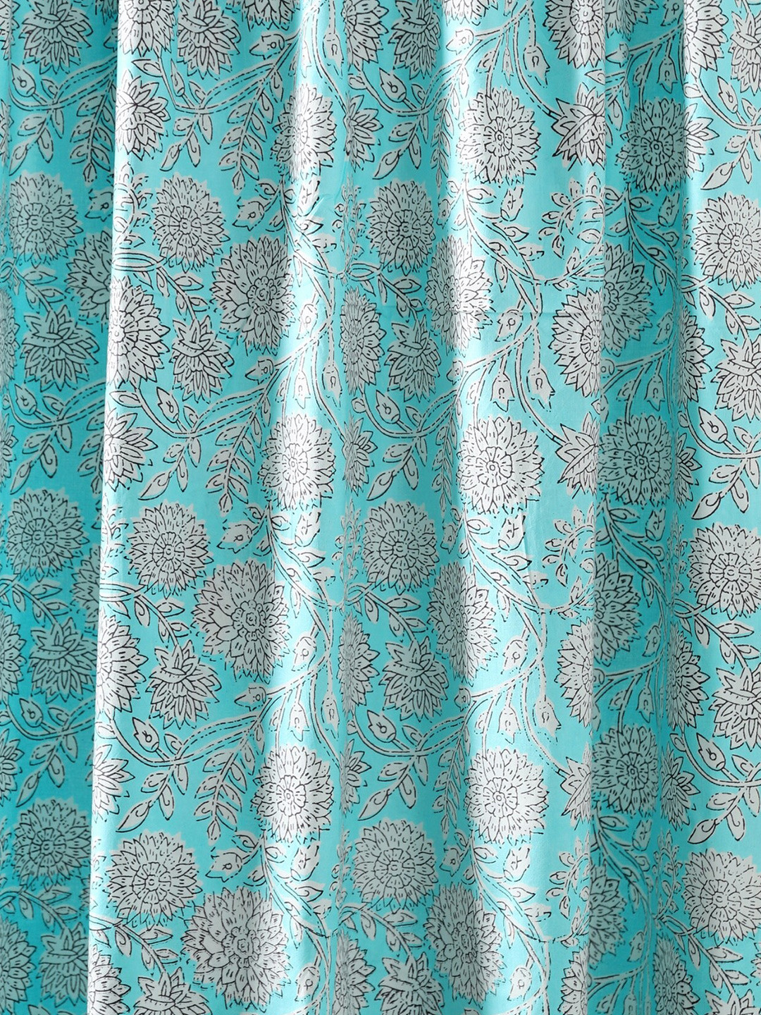 

HANDICRAFT PALACE Women Printed Pure Cotton Unstitched Shirt Fabric, Turquoise blue