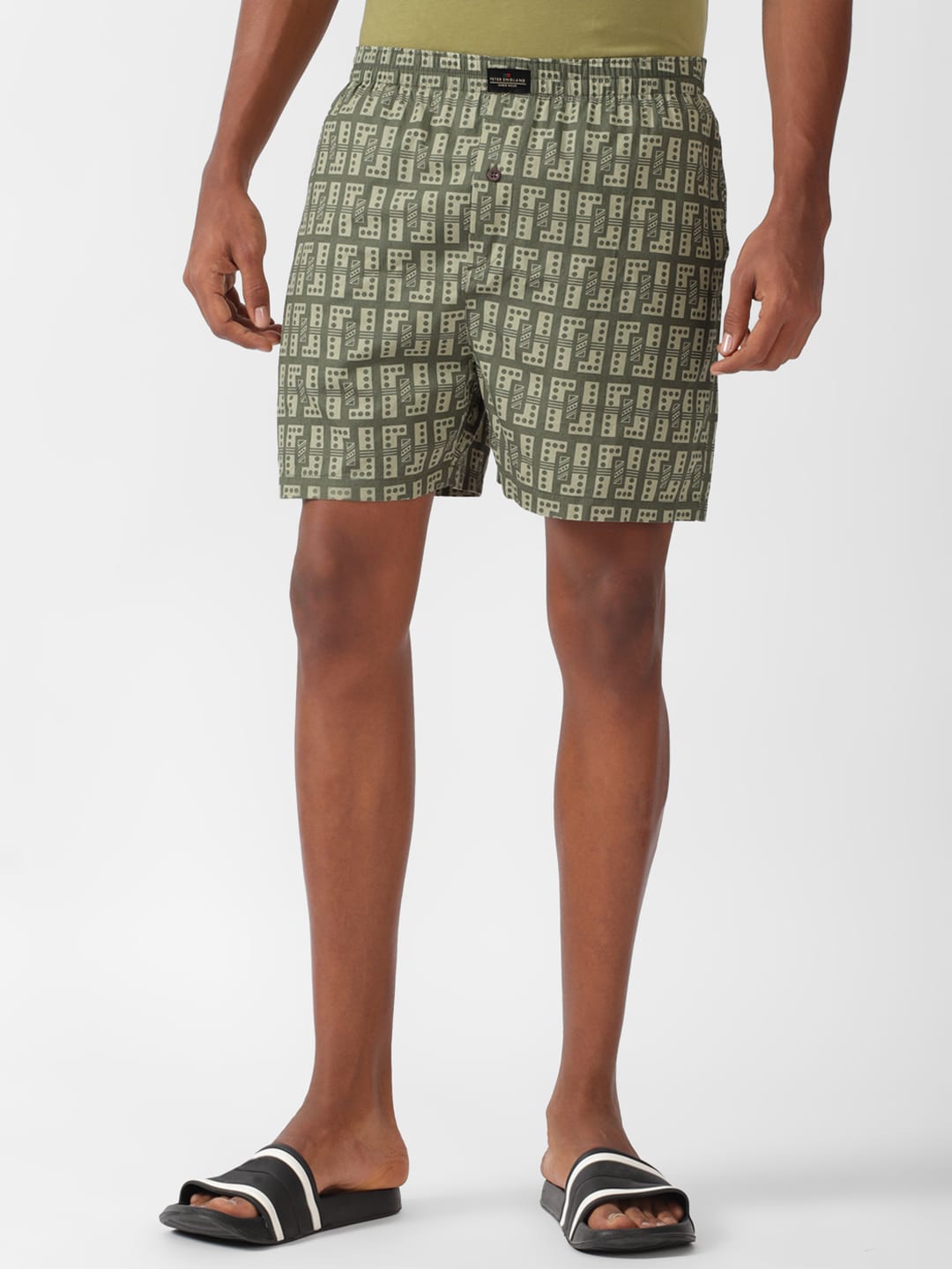 

Peter England Printed Pure Cotton Boxers, Green
